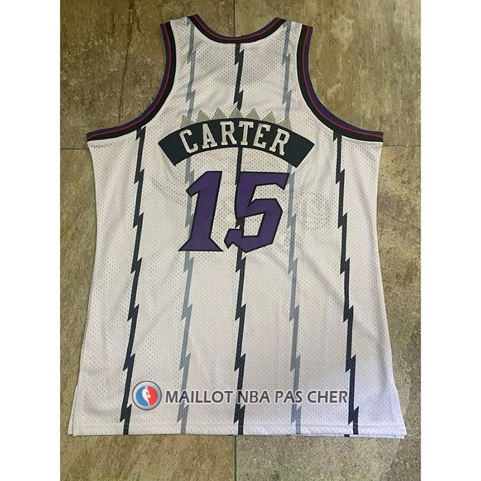 Maillot Tornto Raptors Vince Carter NO 15 Mitchell & Ness 1998-99 Blanc2